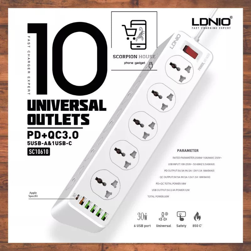 Multiprise LDNIO ORIGINAL 100% SC 10610