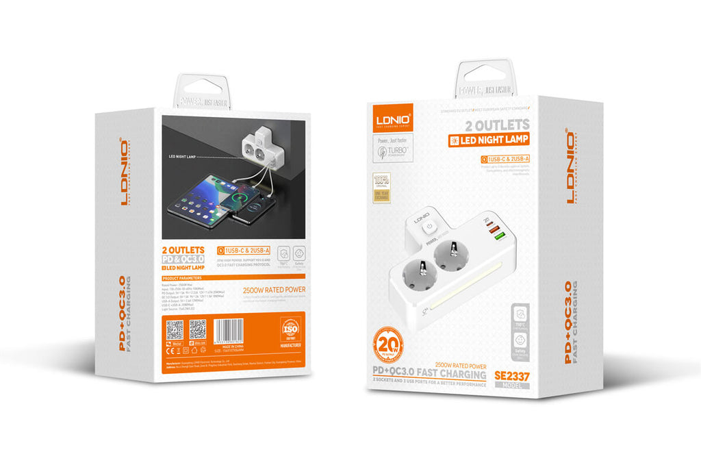 LDNIO SE2337 المقبس الذكي الأصلي  - Multiprise originale LDNIO SE2337